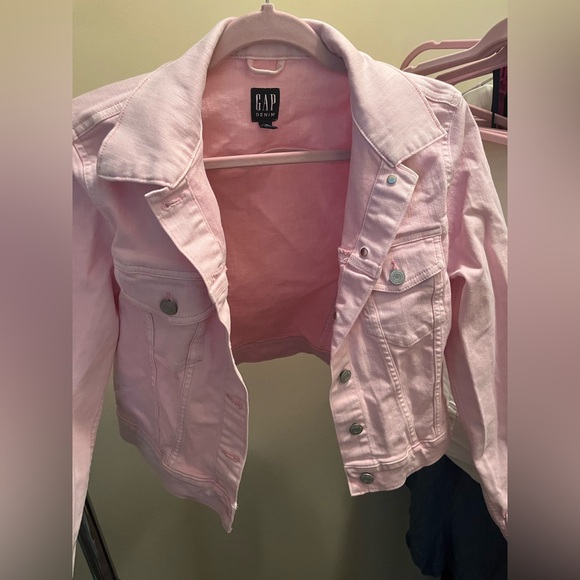 GAP Jackets & Blazers - Pale pink GAP jean denim jacket Worn once S